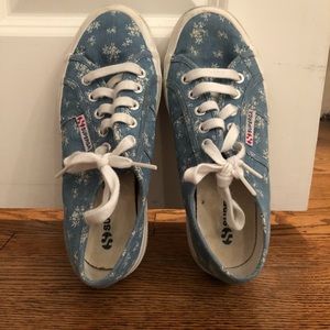 Superga Blue Floral Sneakers